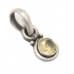 Sterling silver 925 pendant golden zircon stone women C 298